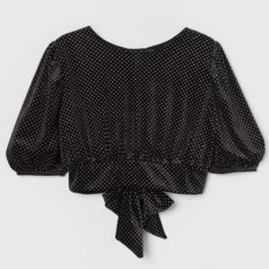 H&M - Glitter Open Back Crop Top